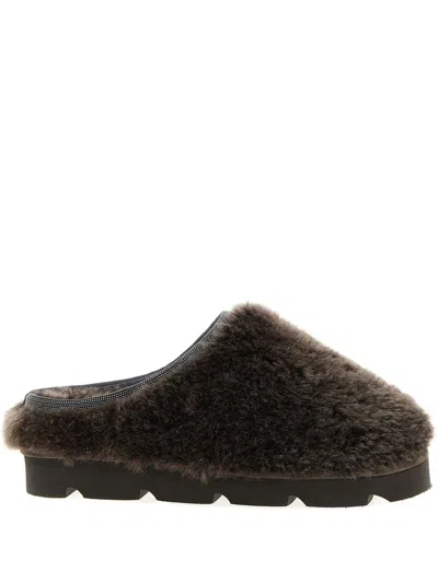 BRUNELLO CUCINELLI BRUNELLO CUCINELLI FUR SLIPPERS
