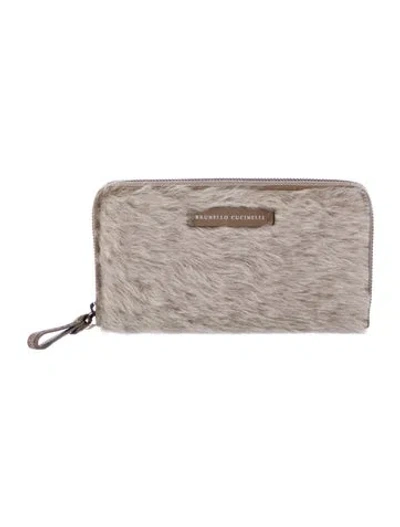 Pre-owned Brunello Cucinelli Fur Wallet In Multi