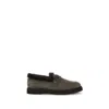 Brunello Cucinelli Women Furry Loafers In Gray
