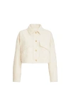 Brunello Cucinelli Fuzzy Denim Outerwear Jacket In Neutral