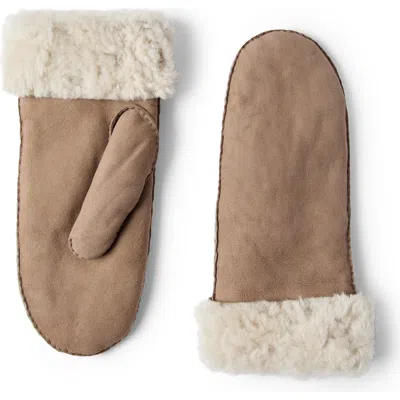 Brunello Cucinelli Fuzzy Shearling Mittens In Brown