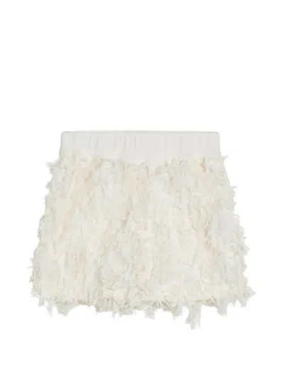 Brunello Cucinelli Kids' Fuzzy Shorts In White