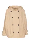 Brunello Cucinelli Women Trench With Monile Detail In Beis