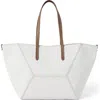 Brunello Cucinelli Cotton And Linen Gabardine Bc Duo Tote Bag In Chalk
