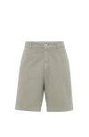 Brunello Cucinelli Gabardine Bermuda Shorts In Sage