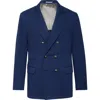 Brunello Cucinelli Double-breasted Blazer In Blue