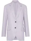 Brunello Cucinelli Gabardine Blazer In Purple