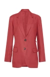 Brunello Cucinelli Gabardine Blazer In Red