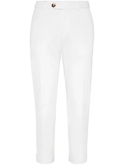 BRUNELLO CUCINELLI GABARDINE GARMENT DYED PANTS