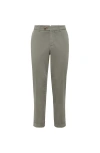 Brunello Cucinelli Cropped Chino Trousers In Green