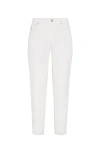 Brunello Cucinelli Gabardine Garment Dyed Trousers In Ecru