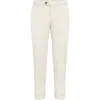 Brunello Cucinelli Gabardine Garment Dyed Trousers In Light Brown