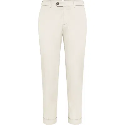 BRUNELLO CUCINELLI BRUNELLO CUCINELLI GABARDINE GARMENT DYED TROUSERS