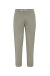 Brunello Cucinelli Low-rise Tapered Chino Trousers In Military