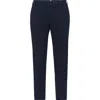 Brunello Cucinelli Gabardine Garment Dyed Trousers In Navy Blue