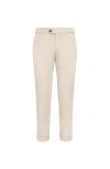 Brunello Cucinelli Gabardine Garment Dyed Trousers In Neutral