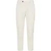Brunello Cucinelli Gabardine Garment Dyed Trousers In Light Brown