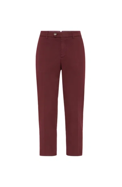 BRUNELLO CUCINELLI BRUNELLO CUCINELLI GABARDINE GARMENT DYED TROUSERS