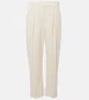 Brunello Cucinelli Gabardine High-rise Straight Pants In Naturale