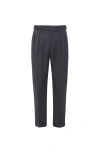 Brunello Cucinelli Pressed-crease Tapered Trousers In Brown