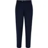 Brunello Cucinelli Straight-leg Cotton-blend Trousers In Blue