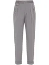 Brunello Cucinelli Gabardine Trousers In Grey