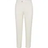 Brunello Cucinelli Cotton-virgin Wool Gabardine Italian Trousers In Panama