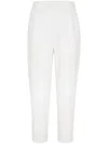 Brunello Cucinelli Comfort Gabardine Tapered Trousers In White