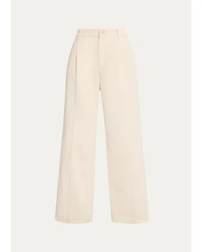 Brunello Cucinelli Garment Dye Straight-leg Ankle Pants In Latter