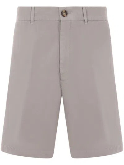 BRUNELLO CUCINELLI GARMENT-DYED BERMUDA SHORTS IN TWISTED COTTON GABAR