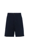Brunello Cucinelli Garment-dyed Gabardine Bermuda Shorts In Navy Blue