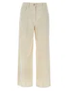 Brunello Cucinelli Garment-dyed Cotton Denim Jeans In White