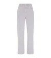 Brunello Cucinelli Garment-dyed Cropped Jeans In Purple