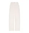 Brunello Cucinelli Garment-dyed Cropped Jeans In White