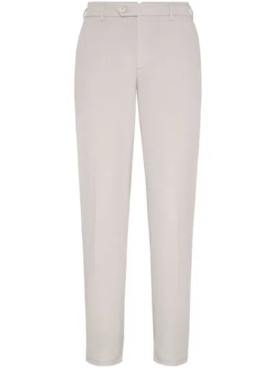 BRUNELLO CUCINELLI GABARDINE GARMENT DYED PANTS
