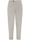 Brunello Cucinelli Garment-dyed Italian Fit Pants In Green