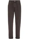 Brunello Cucinelli Garment-dyed Jeans In Brown