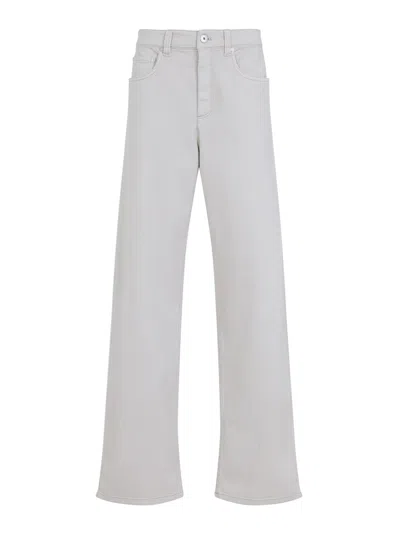 Brunello Cucinelli Garment Dyed Jeans Women In Gray