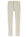 Brunello Cucinelli Dyed Jeans With Rolled Cuffs And Pockets In Neutral