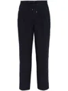 Brunello Cucinelli Men Leisure Fit Trousers In Virgin Wool Flannel With Drawstring And Double Darts In Blue