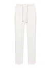 Brunello Cucinelli Drawstring-waist Corduroy Chinos In Cream
