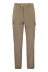 Brunello Cucinelli Men Garment-dyed Leisure Fit Trousers In Brown