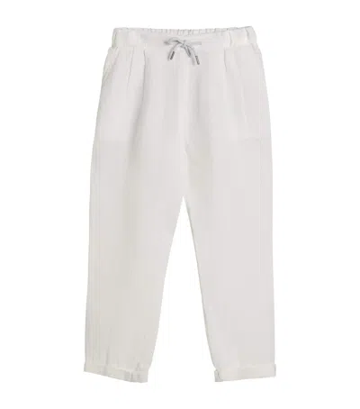 Brunello Cucinelli Kids' Garment-dyed Linen Trousers