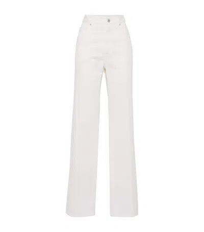 Brunello Cucinelli Garment-dyed Loose Jeans In Beige