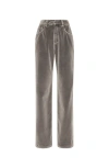 Brunello Cucinelli Garment-dyed Loose Trousers In Grey