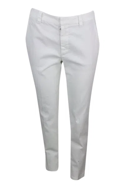 BRUNELLO CUCINELLI GARMENT-DYED STRETCH COTTON DRILL CIGARETTE TROUSERS