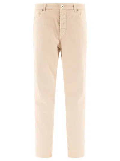 Brunello Cucinelli Garment-dyed Trousers Beige