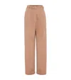 Brunello Cucinelli Garment-dyed Wide-leg Jeans In Red