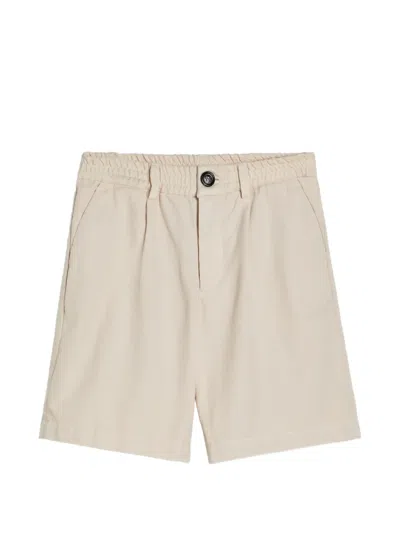 Brunello Cucinelli Kids' Garment-dyed Bermuda Shorts In Twisted Cotton Gabardine In Brown