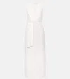 Brunello Cucinelli Gathered Midi Dress In Brown